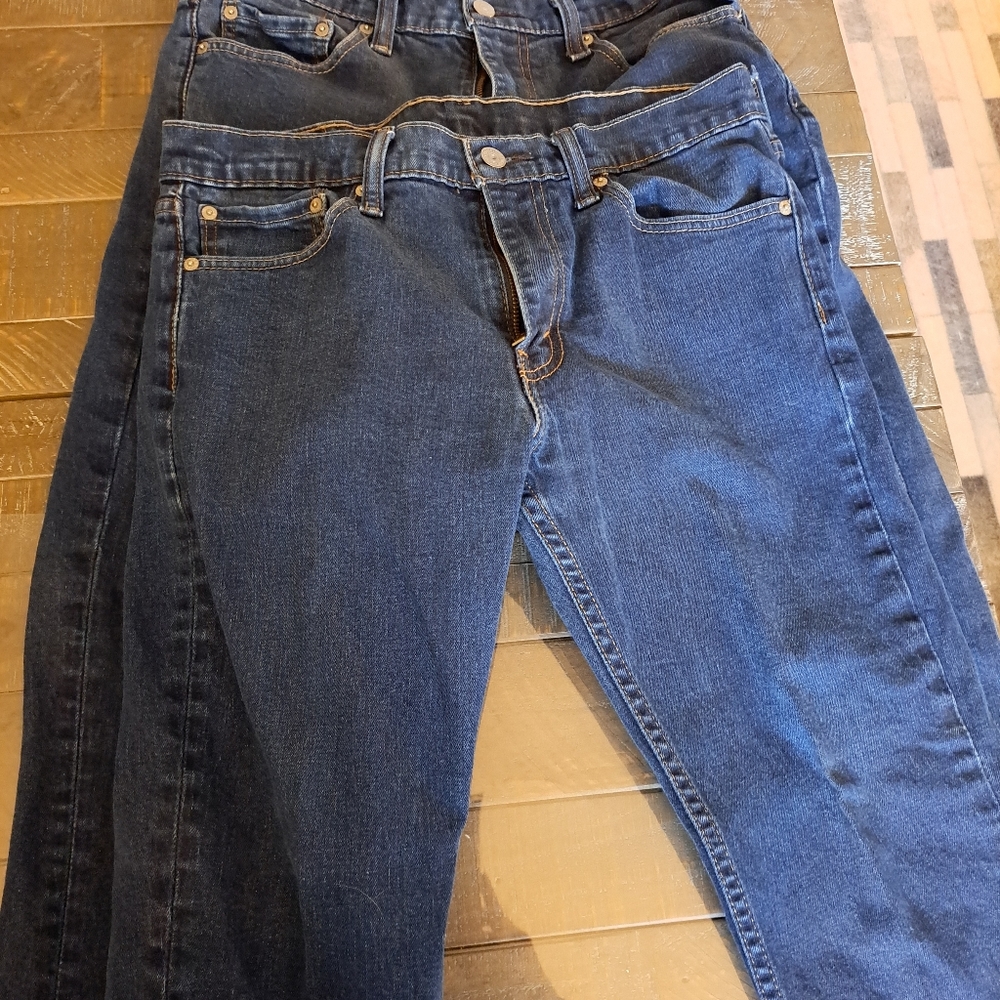 2 Pairs Mens Levi's 511 Slim Fit Flex 33x30